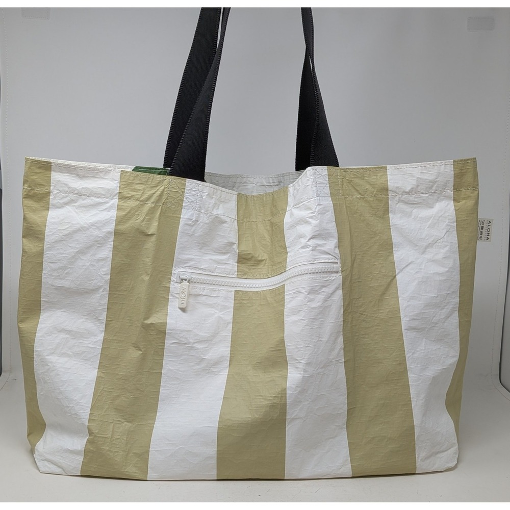 Aloha Collection Holo Holo Monstera Seaweed Rivera Sand Reversible Tote Bag READ - Picture 4 of 16